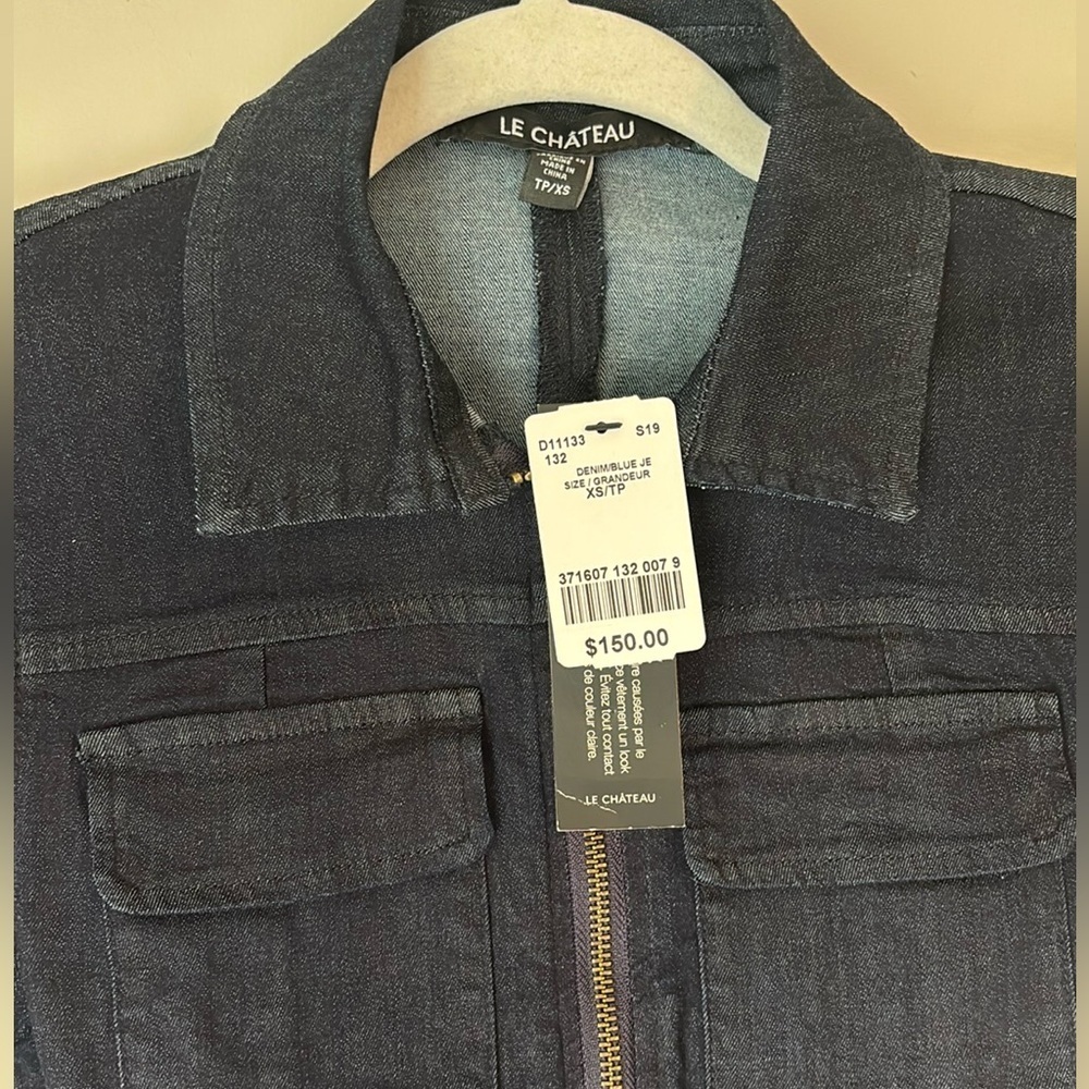 Le Chateau Dark Denim Short Sleeve Dress - Picture 3 of 12